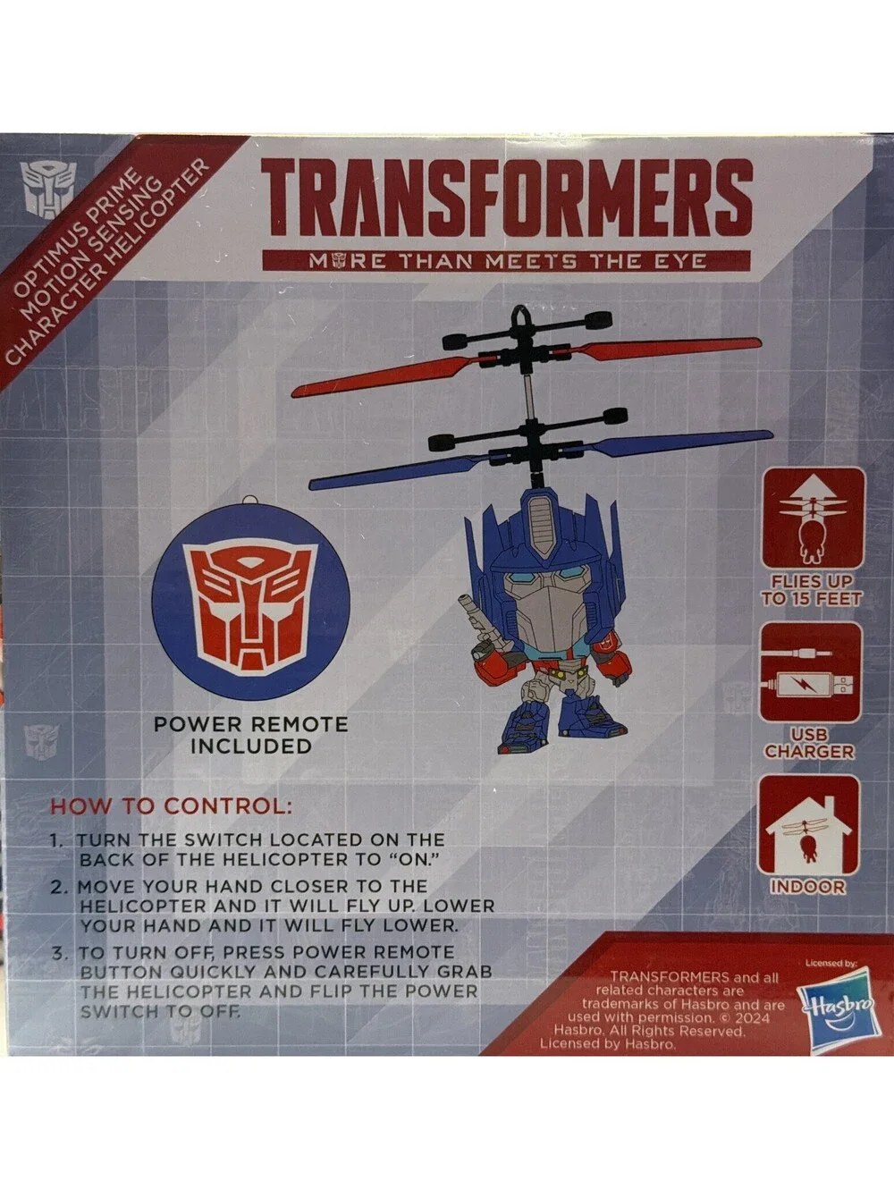 Transformers Optimus Prime Bundle Motion Sensing Helicopter & Reversible Plushie